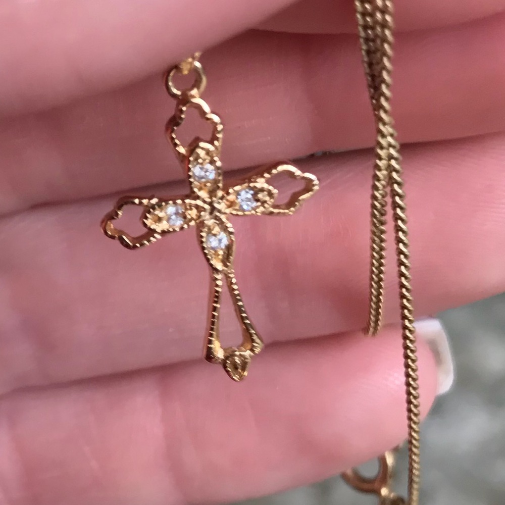 ‼️Buy 1 Get 1 Free sale Gold plated cross necklace - Picture 4 of 7